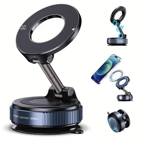 Powerful Magnetic Car Phone Holder - New K007 - Foldable, 360°