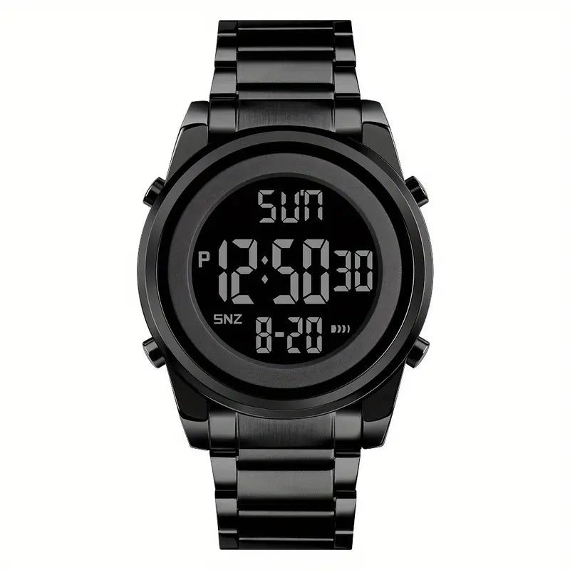 SKMEI Men's Digital Stainless Steel Watch – Sleek and Functional Design